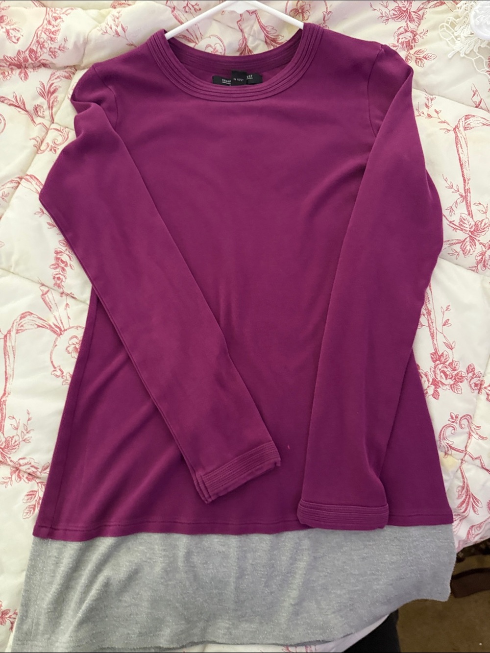 Central Park West Magenta and Gray Mini Dress